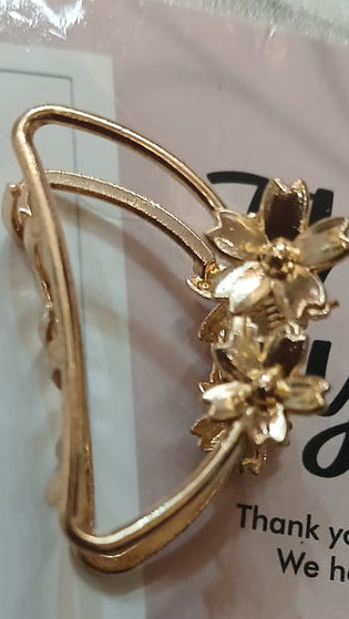 New Hair Claw Metal Gold Flower Claw Clip